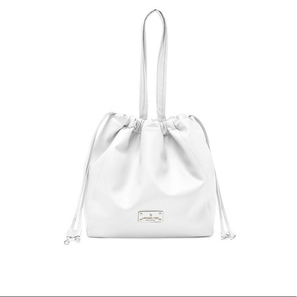 London Fog Irina Drawstring Satchel Bag - White